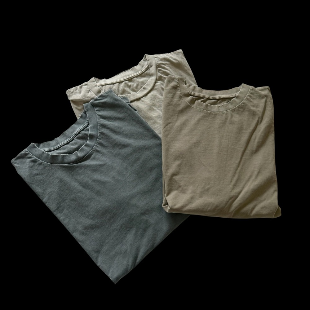 Elwood 3 Pack Organic Cotton Crewneck T-Shirts XL Earth Tones Slate Taupe